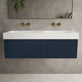 Raffinata Two Drawer Vanity Unit  With Beyondstone BLOC Double Basin - Matt Indigo 1200mm image