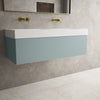 Raffinata One Drawer Vanity Unit With Beyondstone Double BLOC Basin - Matt Fjord 1200mm image