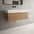 Raffinata One Drawer Vanity Unit With Beyondstone BLOC Basin - Oak 1000mm