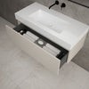 Raffinata One Drawer Vanity Unit With Beyondstone BLOC Basin - Matt Cashmere 1000mm image