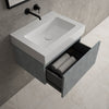 Raffinata One Drawer Vanity Unit  With Beyondstone BLOC Basin - Light Concrete 600mm image