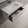 Raffinata One Drawer Vanity Unit With Beyondstone BLOC Basin - Gloss Cashmere 1000mm image