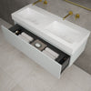 Raffinata One Drawer Vanity Unit With Beyondstone Double BLOC Basin - Matt Dove 1200mm image