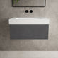Raffinata One Drawer Vanity Unit With Beyondstone BLOC Basin - Dark Concrete 800mm image