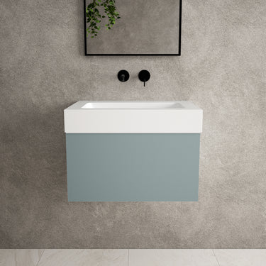 Raffinata One Drawer Vanity Unit  With Beyondstone BLOC Basin - Matt Fjord 600mm