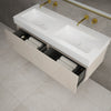 Raffinata Two Drawer Vanity Unit  With Beyondstone BLOC Double Basin - Gloss Cashmere 1200mm image
