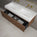 Raffinata One Drawer Vanity Unit With Beyondstone Double BLOC Basin - Walnut 1200mm