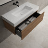 Raffinata One Drawer Vanity Unit With Beyondstone BLOC Basin - Oak 1000mm image