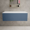 Raffinata Single Drawer Countertop Vanity Unit - Matt Navy 1000mm image