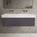 Raffinata Two Drawer Vanity Unit  With Beyondstone BLOC Double Basin - Matt Graphite 1200mm