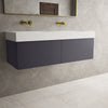 Raffinata Two Drawer Vanity Unit  With Beyondstone BLOC Double Basin - Matt Graphite 1200mm image