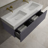 Raffinata Two Drawer Vanity Unit  With Beyondstone BLOC Double Basin - Matt Graphite 1200mm image