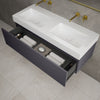 Raffinata One Drawer Vanity Unit With Beyondstone Double BLOC Basin - Matt Graphite 1200mm image