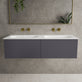 Raffinata Two Drawer Vanity Unit  With Beyondstone Double Basin - Matt Graphite 1200mm image