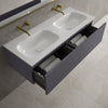 Raffinata Two Drawer Vanity Unit  With Beyondstone Double Basin - Matt Graphite 1200mm image