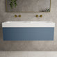Raffinata One Drawer Vanity Unit With Beyondstone Double BLOC Basin - Matt Navy 1200mm image