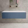 Raffinata Single Drawer Countertop Vanity Unit - Matt Navy 1200mm image