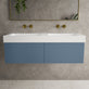 Raffinata Two Drawer Vanity Unit  With Beyondstone BLOC Double Basin - Matt Navy 1200mm image