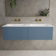 Raffinata Two Drawer Vanity Unit  With Beyondstone Double Basin - Matt Navy 1200mm image