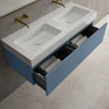 Raffinata Two Drawer Vanity Unit  With Beyondstone BLOC Double Basin - Matt Navy 1200mm image