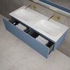 Raffinata Two Drawer Vanity Unit  With Beyondstone Double Basin - Matt Navy 1200mm image