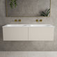 Raffinata Two Drawer Vanity Unit  With Beyondstone Double Basin - Matt Cashmere 1200mm image