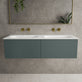 Raffinata Two Drawer Vanity Unit  With Beyondstone Double Basin - Matt Dark Green 1200mm image