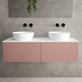 Raffinata Two Drawer Countertop Vanity Unit - Matt Pink 1200mm image