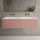 Raffinata Two Drawer Vanity Unit  With Beyondstone Double Basin - Matt Pink 1200mm image