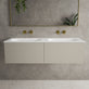 Raffinata Two Drawer Vanity Unit  With Beyondstone Double Basin - Matt Stone 1200mm image