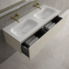 Raffinata Two Drawer Vanity Unit  With Beyondstone Double Basin - Matt Stone 1200mm image