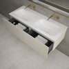 Raffinata Two Drawer Vanity Unit  With Beyondstone Double Basin - Matt Stone 1200mm image