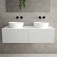 Raffinata Two Drawer Countertop Vanity Unit - Matt Dove 1200mm image