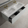 Raffinata Two Drawer Vanity Unit  With Beyondstone Double Basin - Matt Dove 1200mm image