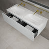 Raffinata Two Drawer Vanity Unit  With Beyondstone Double Basin - Matt Dove 1200mm image