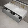 Raffinata Two Drawer Vanity Unit  With Beyondstone Double Basin - Matt Dust 1200mm image