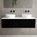 Raffinata Two Drawer Countertop Vanity Unit - Matt Black 1200mm