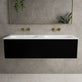 Raffinata Two Drawer Vanity Unit  With Beyondstone Double Basin - Matt Black 1200mm image