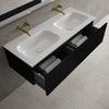 Raffinata Two Drawer Vanity Unit  With Beyondstone Double Basin - Matt Black 1200mm image