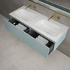 Raffinata Two Drawer Vanity Unit  With Beyondstone Double Basin - Matt Fjord 1200mm image