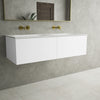 Raffinata Two Drawer Vanity Unit  With Beyondstone Double Basin - Matt White 1200mm image
