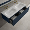 Raffinata Two Drawer Vanity Unit  With Beyondstone Double Basin - Matt Indigo 1200mm image