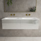 Raffinata Two Drawer Vanity Unit  With Beyondstone Double Basin - Gloss Dove 1200mm image