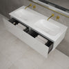 Raffinata Two Drawer Vanity Unit  With Beyondstone Double Basin - Gloss Dove 1200mm image