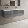 Raffinata Two Drawer Vanity Unit  With Beyondstone Double Basin - Gloss Dust 1200mm image