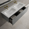Raffinata Two Drawer Vanity Unit  With Beyondstone Double Basin - Gloss Dust 1200mm image