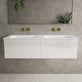 Raffinata Two Drawer Vanity Unit  With Beyondstone Double Basin - Gloss White 1200mm image