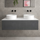 Raffinata Single Drawer Countertop Vanity Unit - Dark Concrete 1200mm image