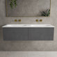 Raffinata Two Drawer Vanity Unit With Beyondstone Double Basin - Dark Concrete 1200mm image