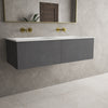 Raffinata Two Drawer Vanity Unit With Beyondstone Double Basin - Dark Concrete 1200mm image
